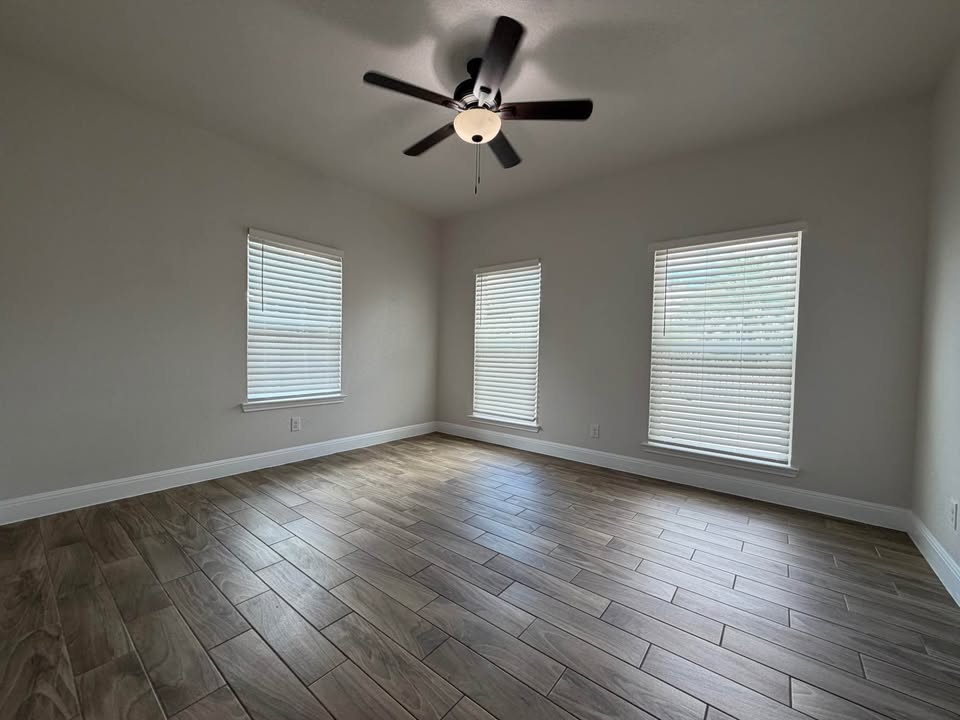 Bedroom with windows