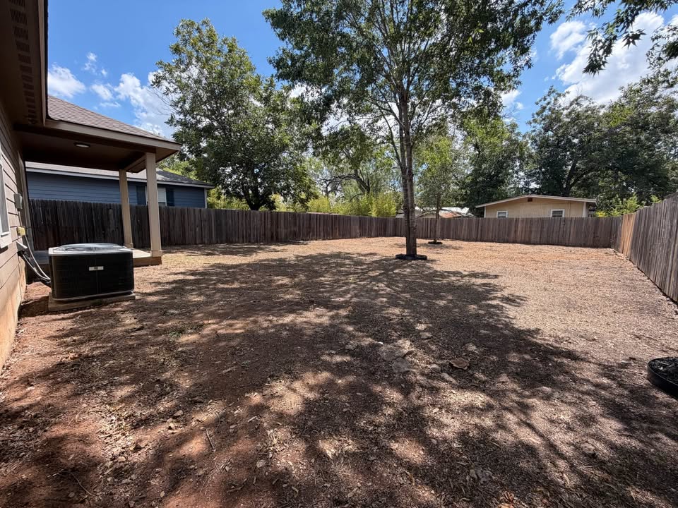 Another view of the large backyard