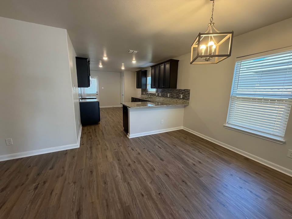 Dining area and kitchen