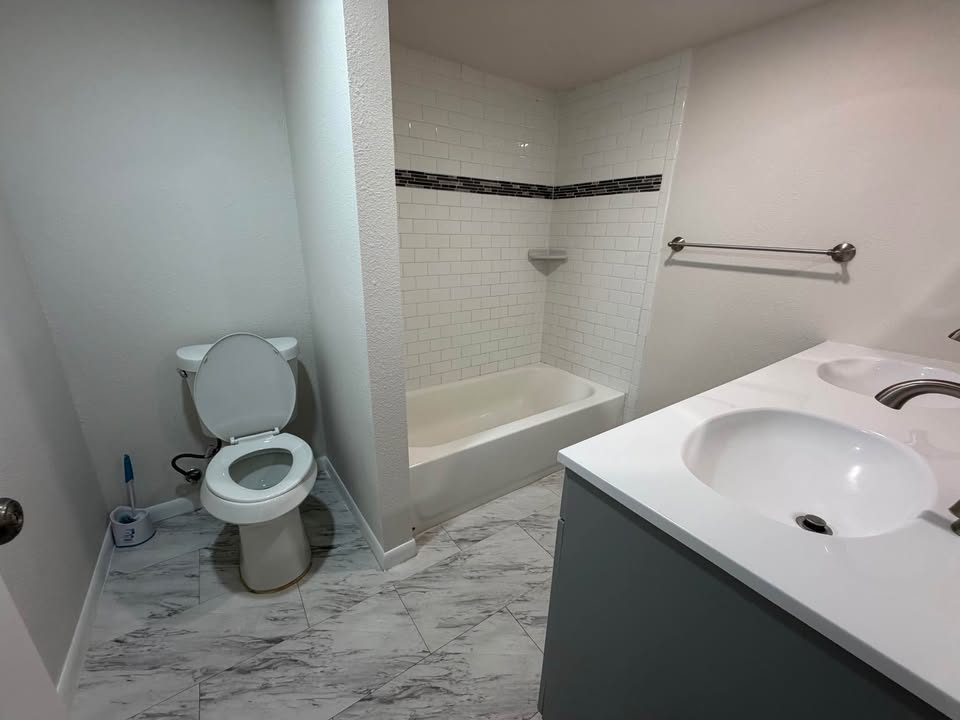 Bathroom with double vanity