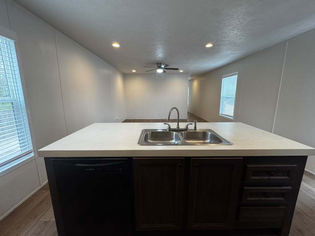Kitchen island and sink