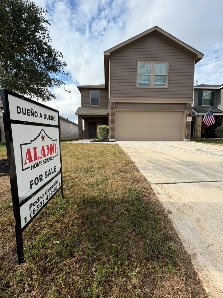 Front exterior with sign