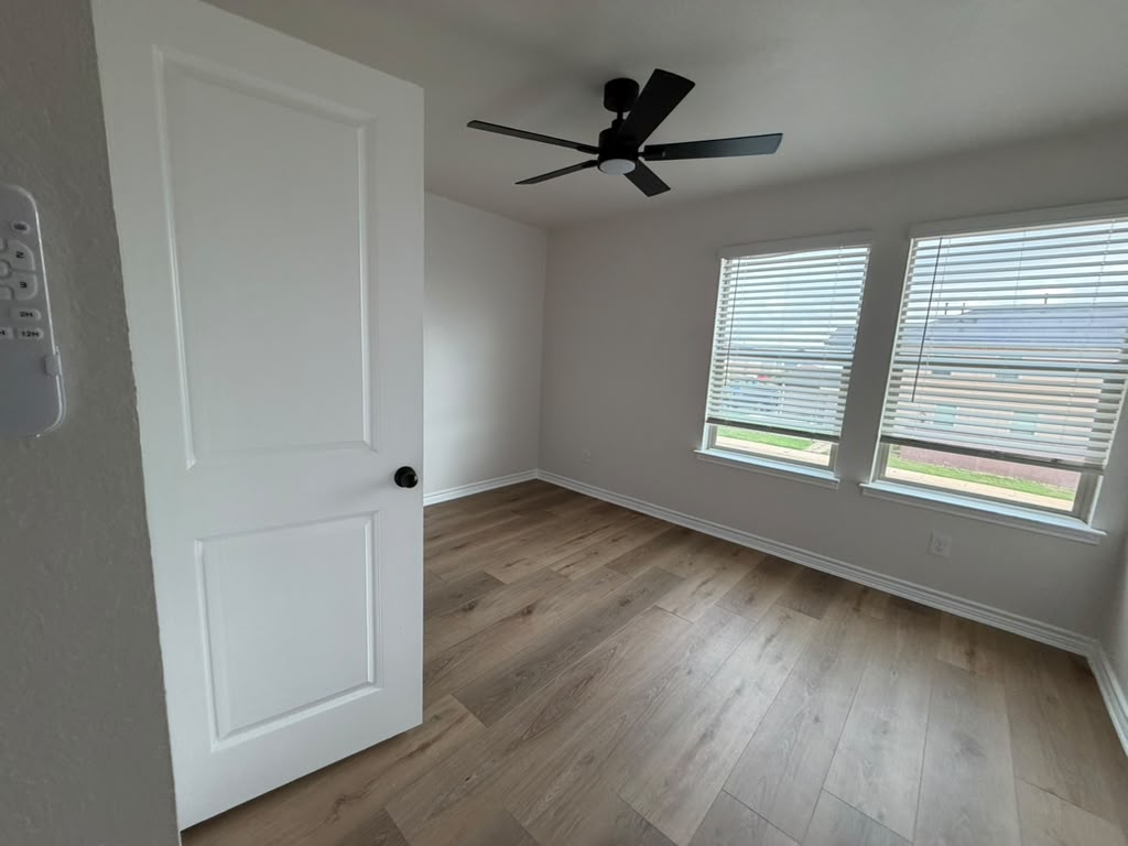 Bedroom with windows